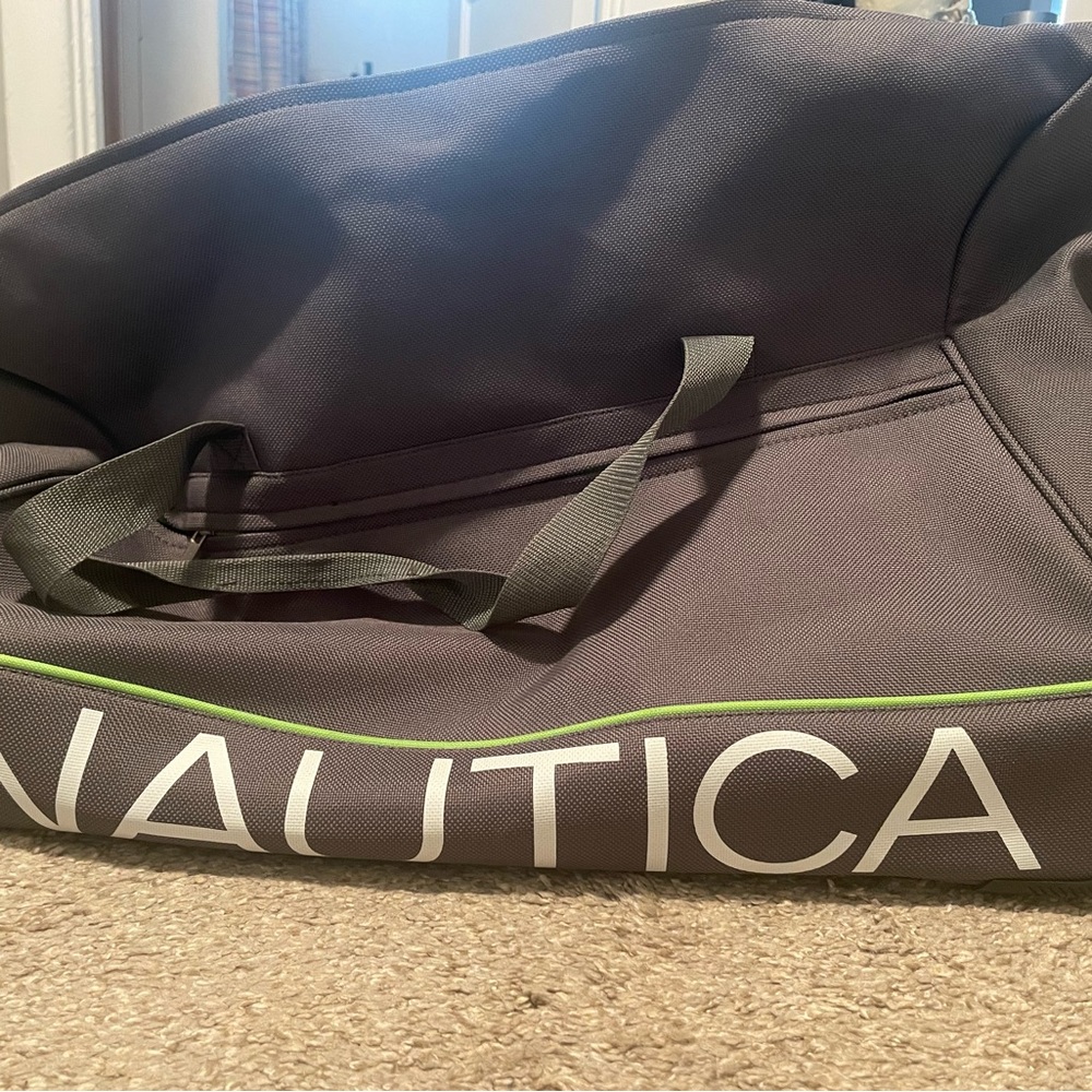 Nautica brand gray soft suitcase
